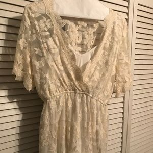 Ivory lace romper